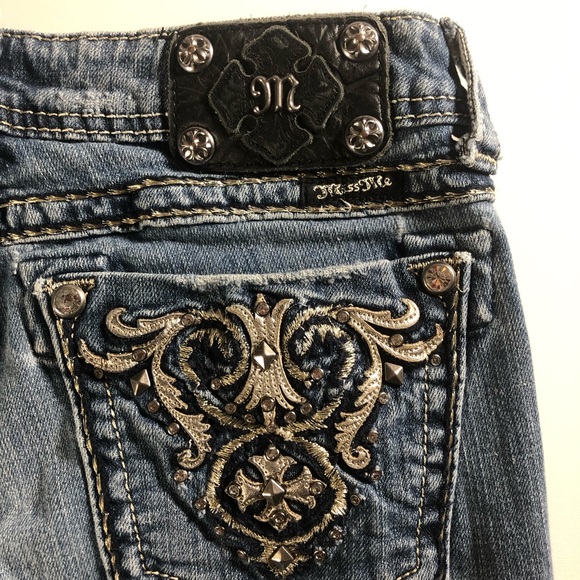 Miss Me Jeans Bootcut Embellished Sequins Jeans - Picture 6 of 8